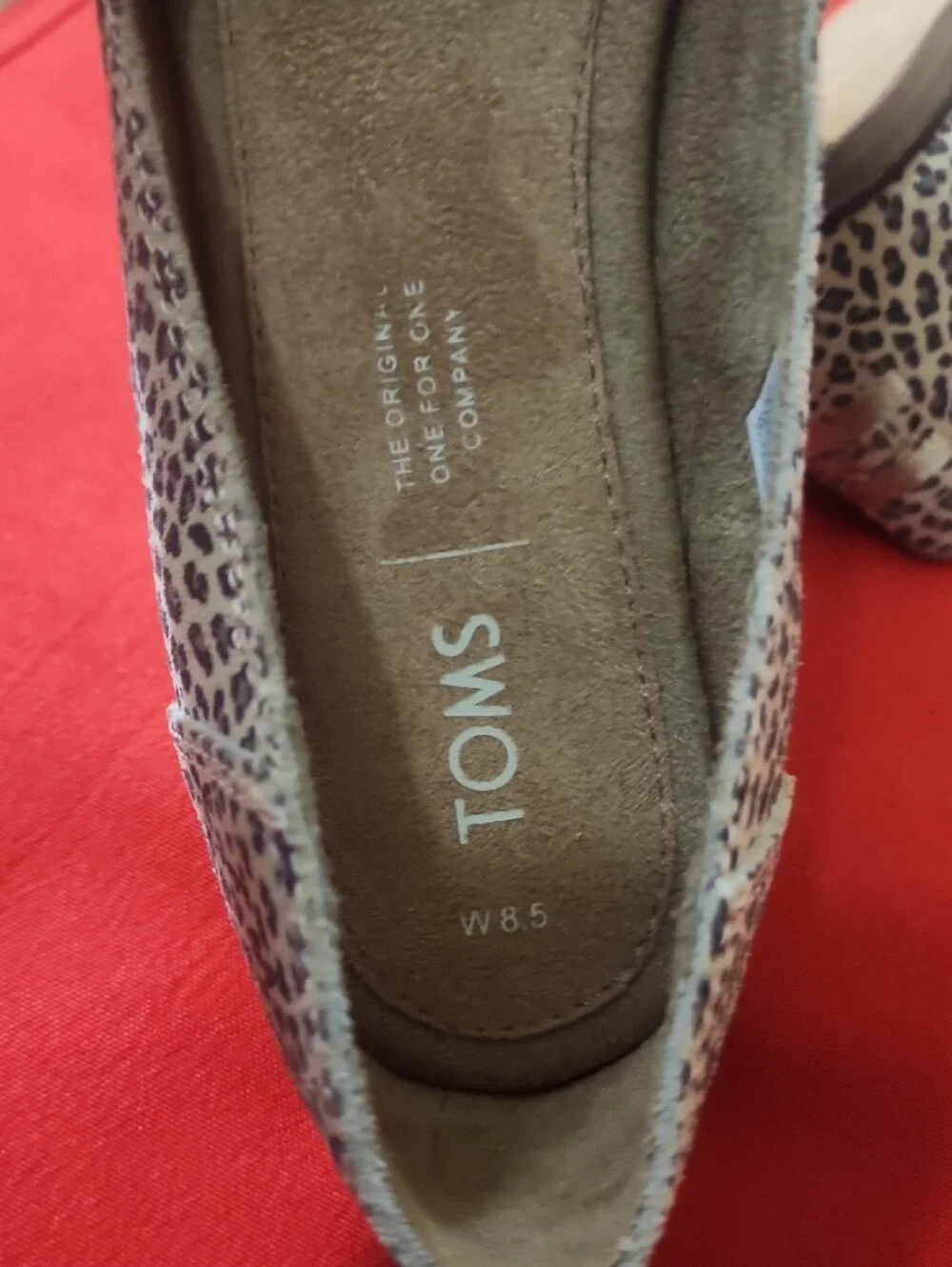TOMS Women's Gemma Ballet Leopard Print Flats Shoes